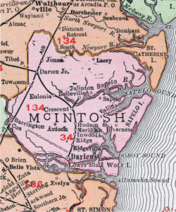 McIntosh County map